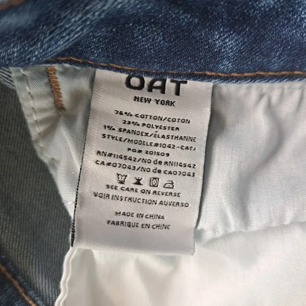 OAT New York Ultra-Wide-Leg High-Rise Crop Jeans Size 10 / 30
